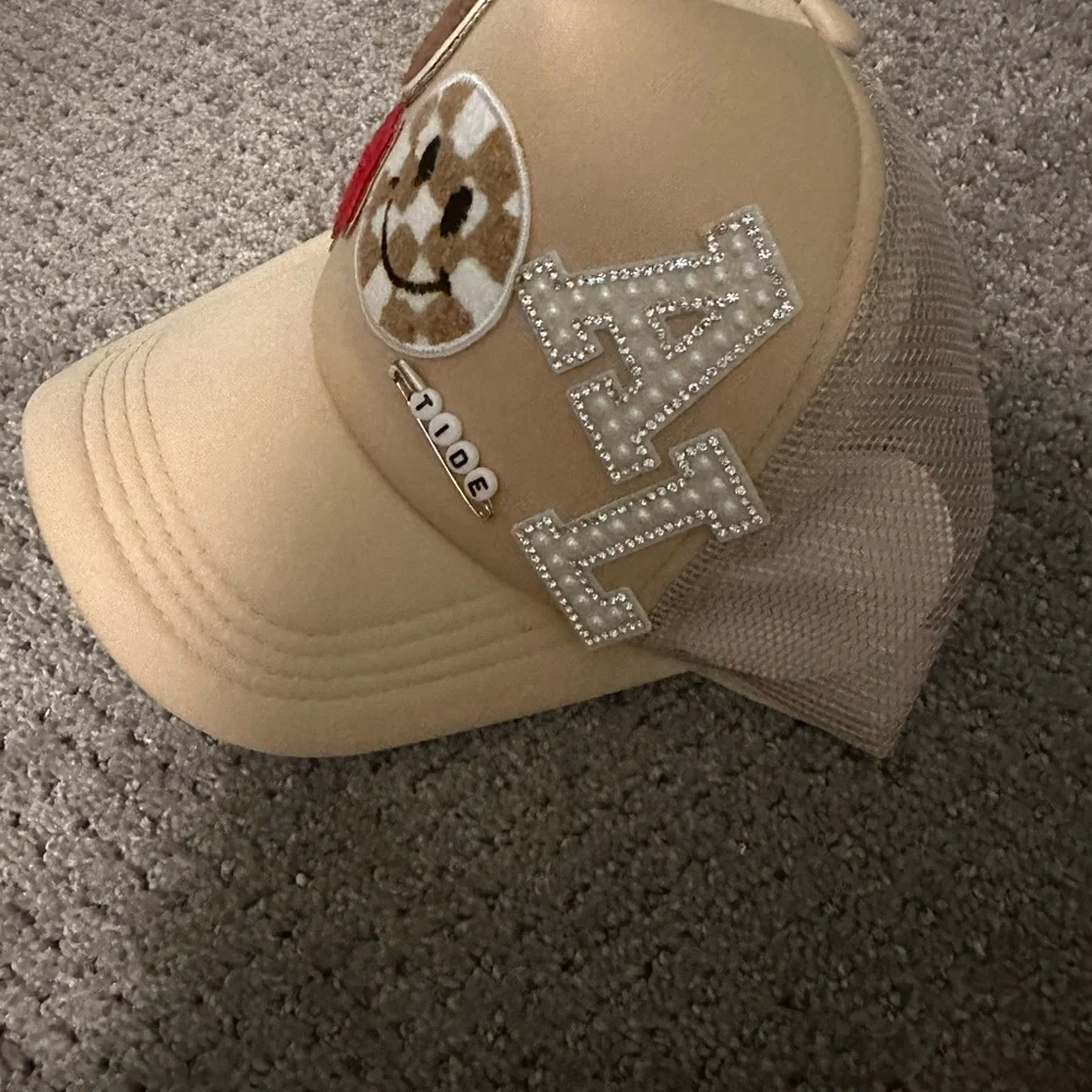 Tan Embellished Women's Hat - Picture 3 of 5